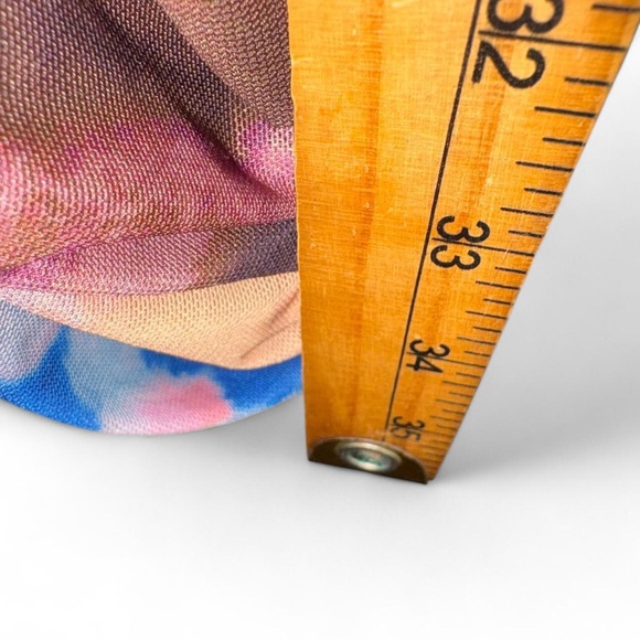 Fashion Nova Pink, Blue and Brown Strappy Bodycon Mini Dress - Picture 5 of 8